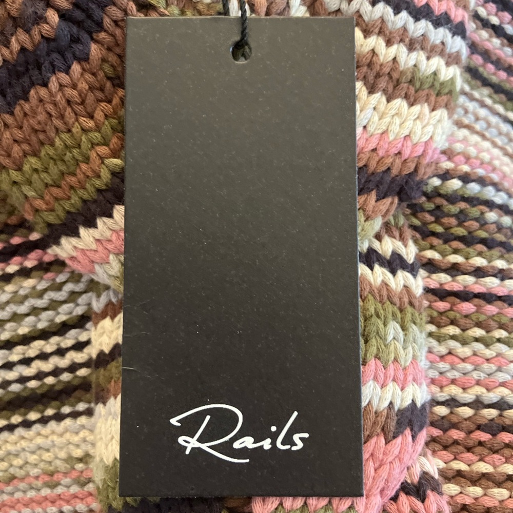 NWT RAILS Brixton Knit Sweater Vest Green/Brown/Pink Multi Forest Space Dye XL - Picture 11 of 16